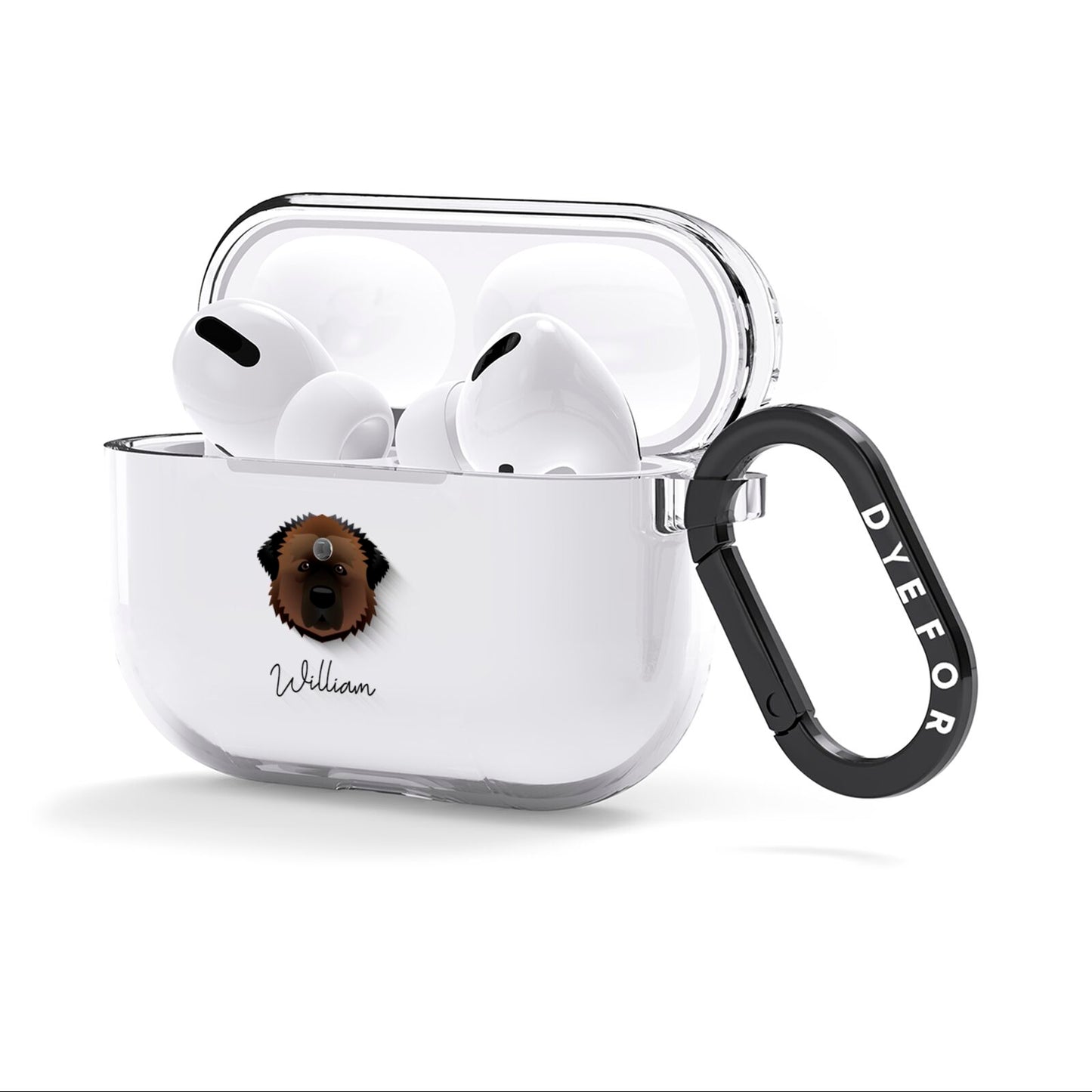 Estrela Mountain Dog Personalised AirPods Clear Case 3rd Gen Side Image