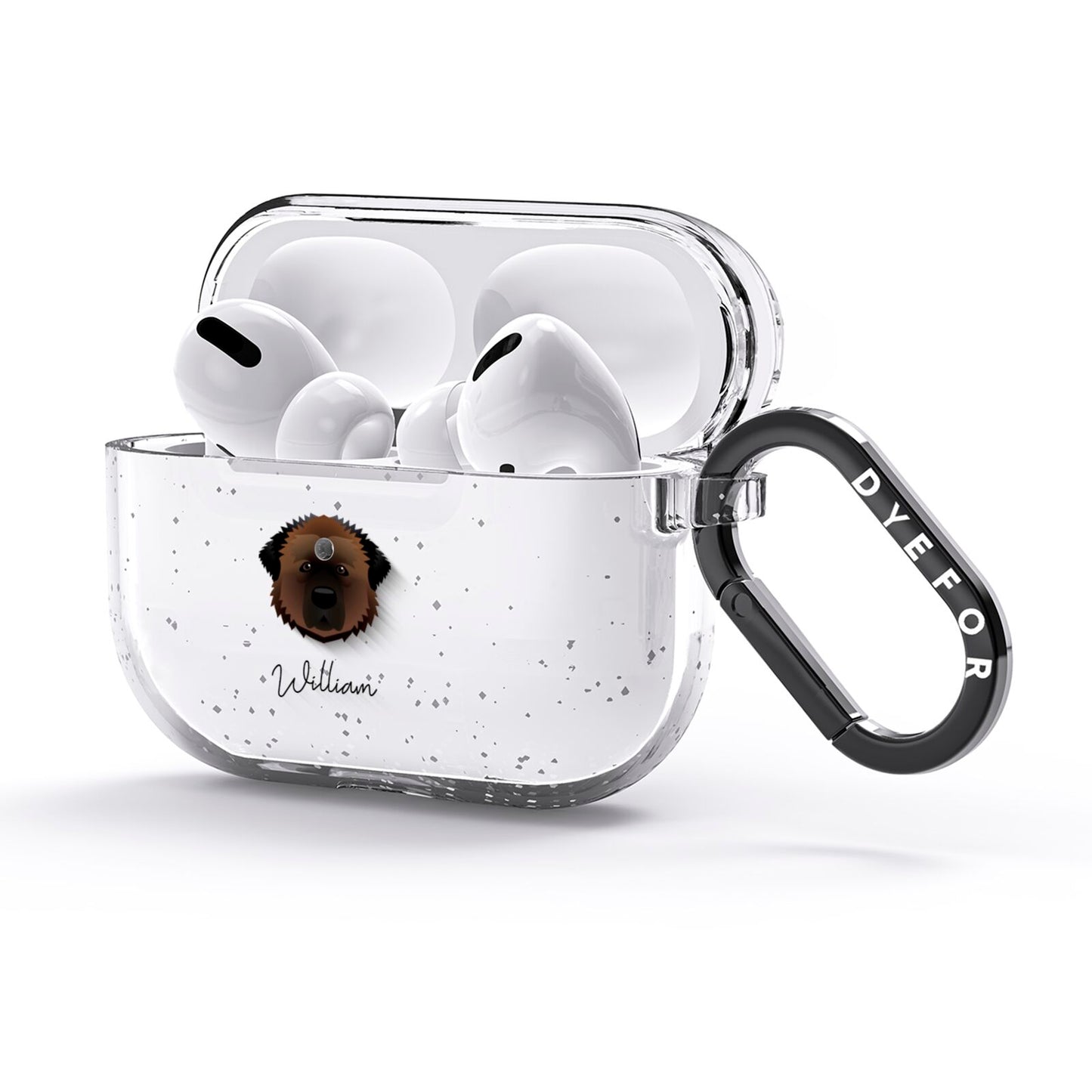 Estrela Mountain Dog Personalised AirPods Glitter Case 3rd Gen Side Image