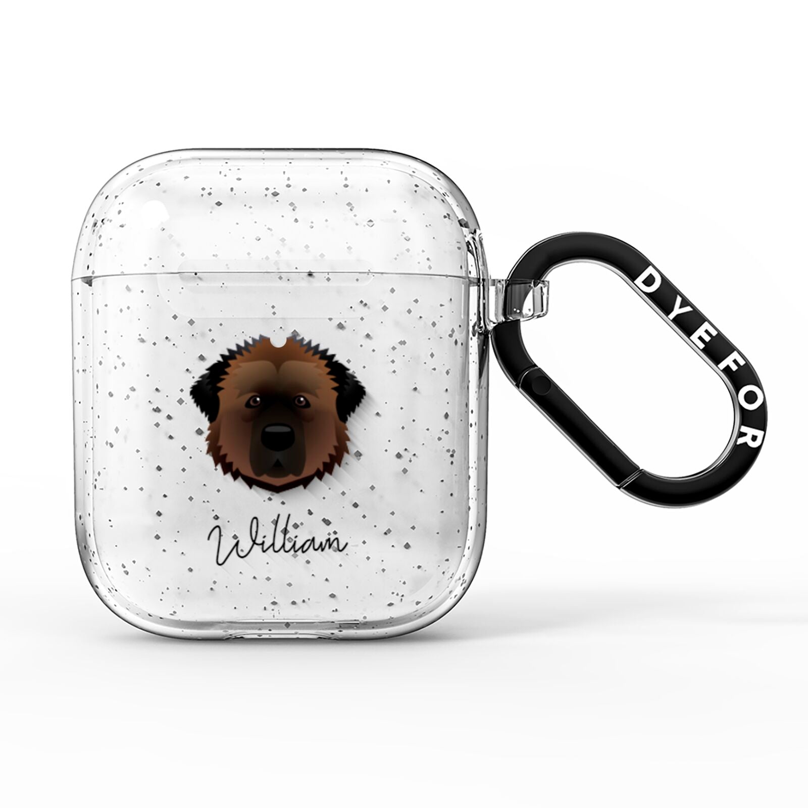 Estrela Mountain Dog Personalised AirPods Glitter Case