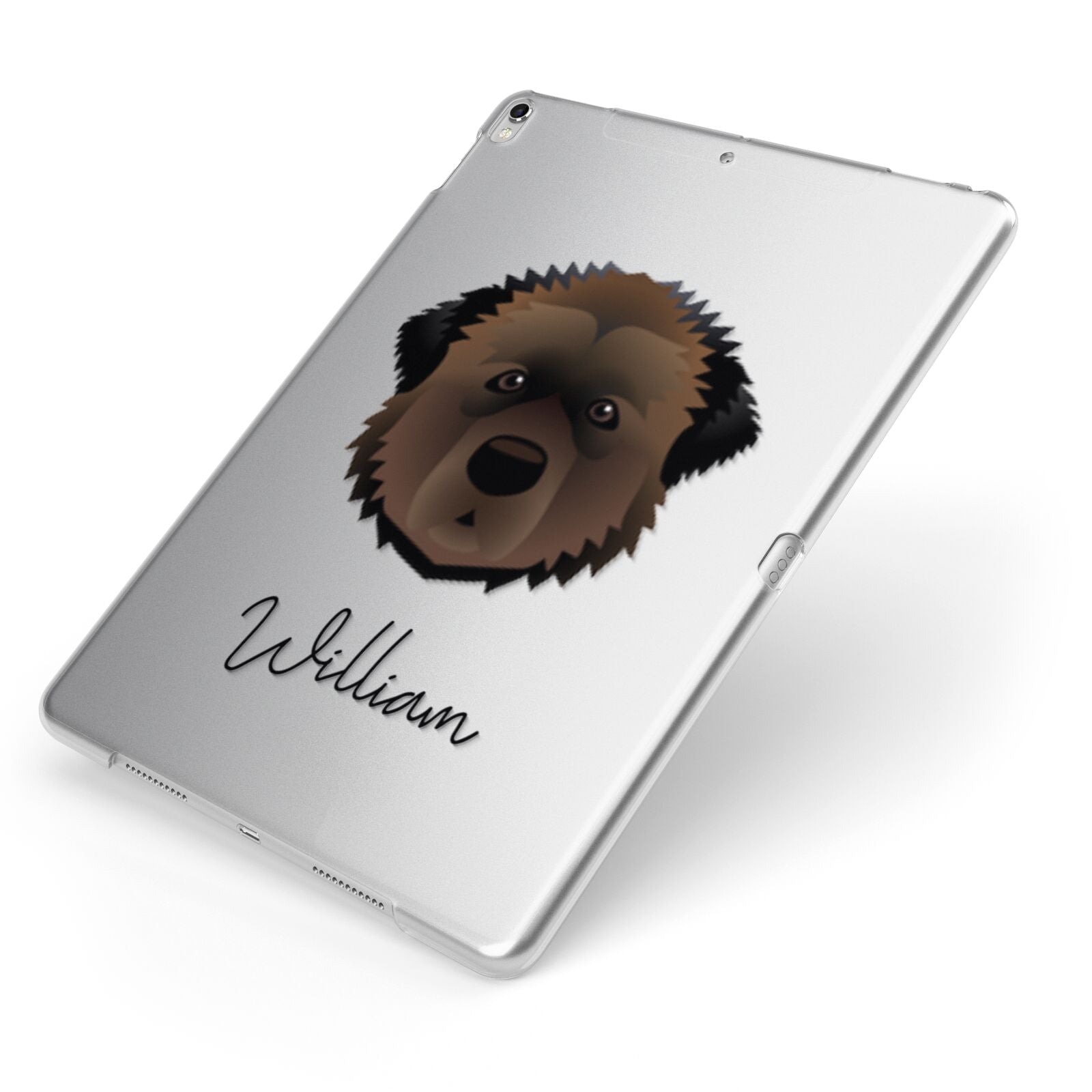 Estrela Mountain Dog Personalised Apple iPad Case on Silver iPad Side View