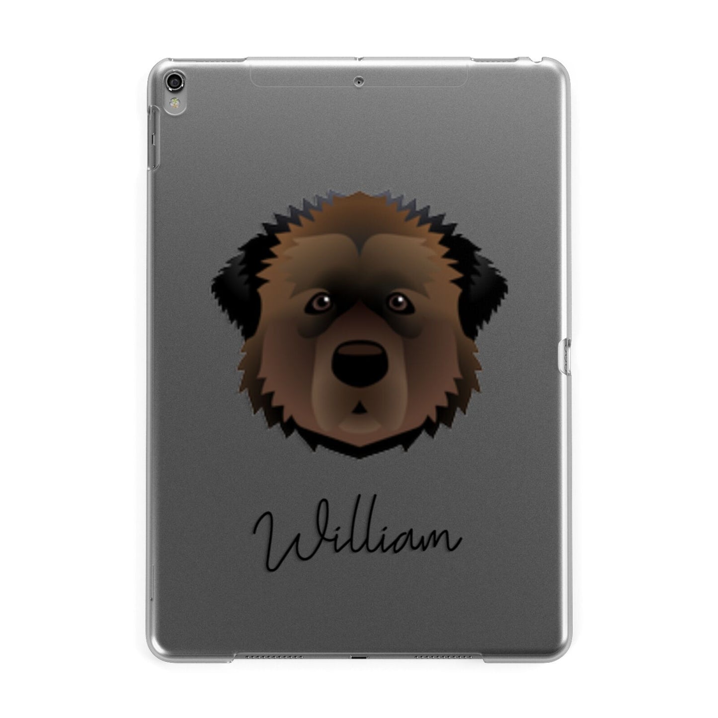 Estrela Mountain Dog Personalised Apple iPad Grey Case