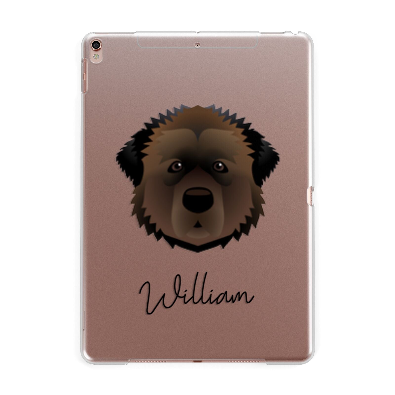 Estrela Mountain Dog Personalised Apple iPad Rose Gold Case