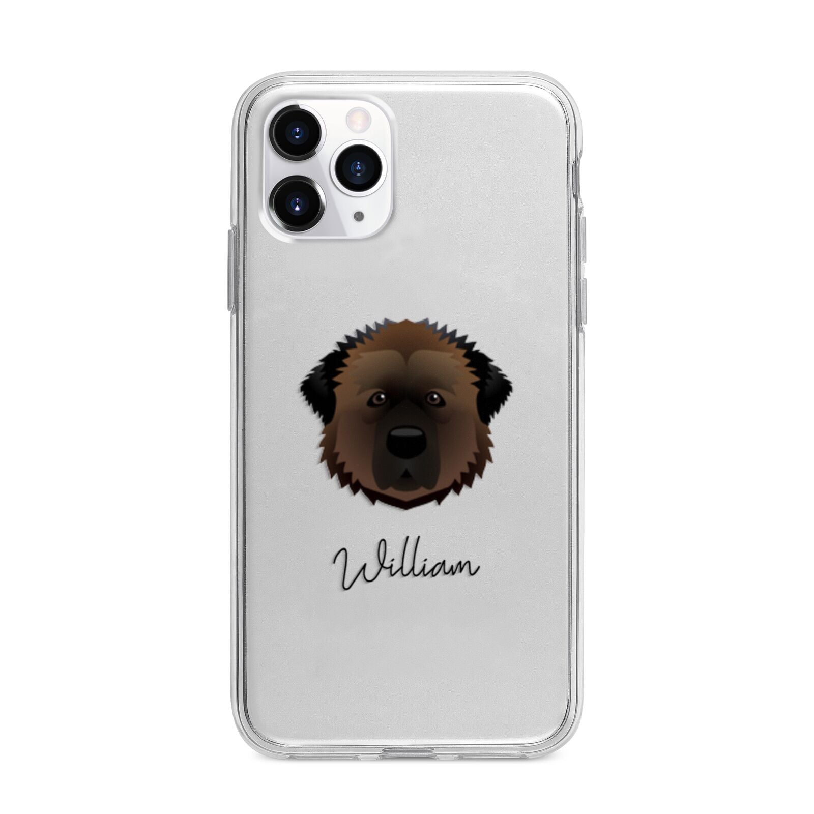 Estrela Mountain Dog Personalised Apple iPhone 11 Pro Max in Silver with Bumper Case