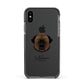 Estrela Mountain Dog Personalised Apple iPhone Xs Impact Case Black Edge on Black Phone