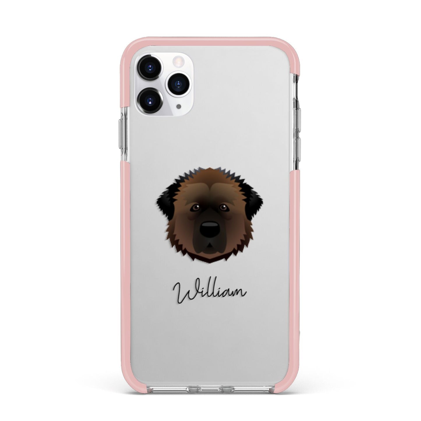 Estrela Mountain Dog Personalised iPhone 11 Pro Max Impact Pink Edge Case