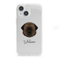 Estrela Mountain Dog Personalised iPhone 13 Mini Clear Bumper Case