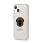 Estrela Mountain Dog Personalised iPhone 14 Clear Tough Case Starlight Angled Image