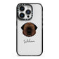 Estrela Mountain Dog Personalised iPhone 14 Pro Black Impact Case on Silver phone