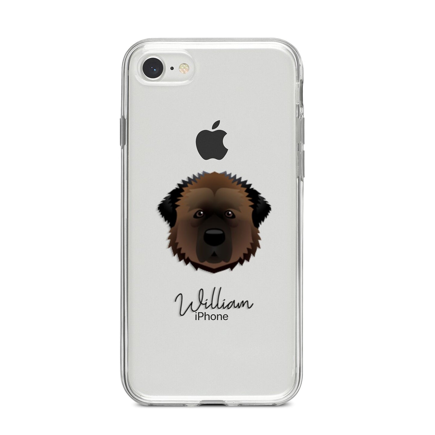 Estrela Mountain Dog Personalised iPhone 8 Bumper Case on Silver iPhone