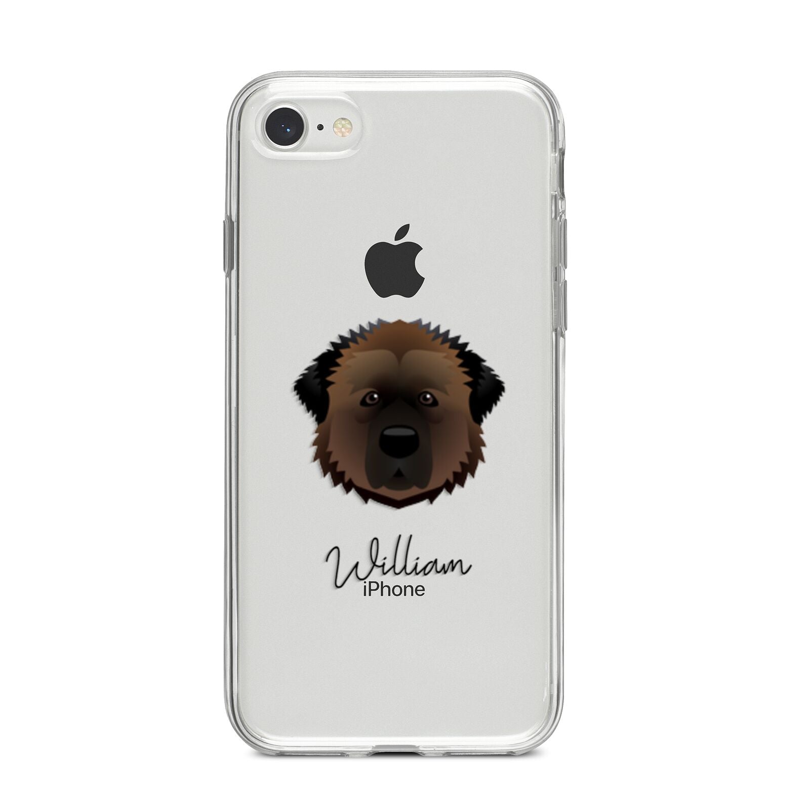 Estrela Mountain Dog Personalised iPhone 8 Bumper Case on Silver iPhone