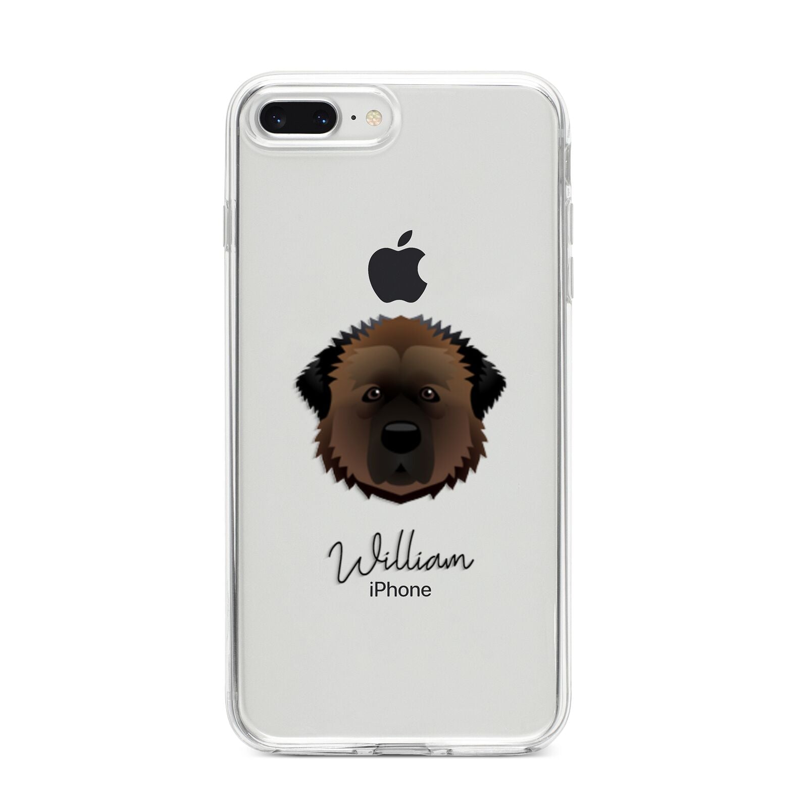 Estrela Mountain Dog Personalised iPhone 8 Plus Bumper Case on Silver iPhone