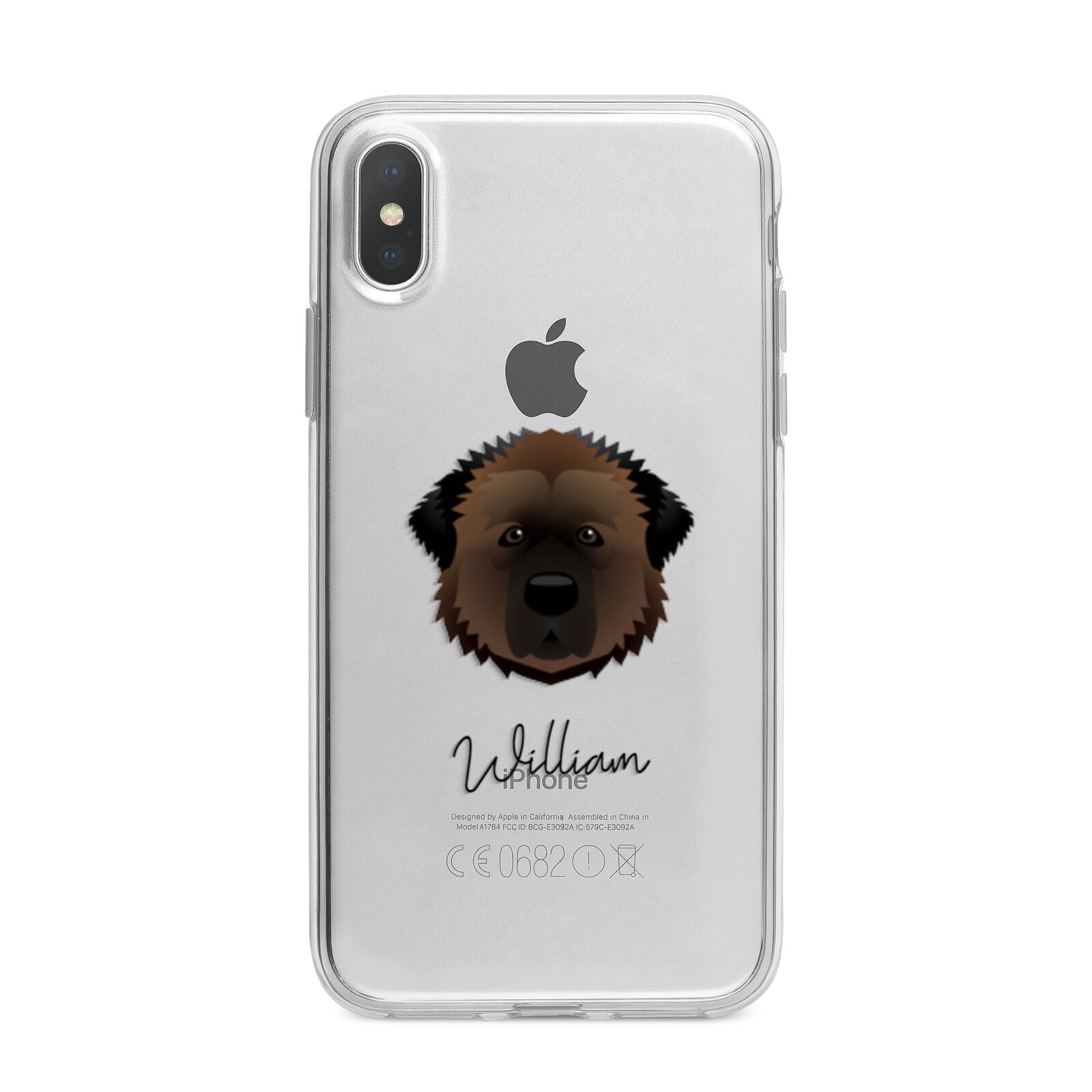 Estrela Mountain Dog Personalised iPhone X Bumper Case on Silver iPhone Alternative Image 1