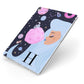 Ethereal Goddess in Space with Initial Apple iPad Case on Silver iPad Side View