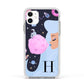 Ethereal Goddess in Space with Initial Apple iPhone 11 in White with White Impact Case