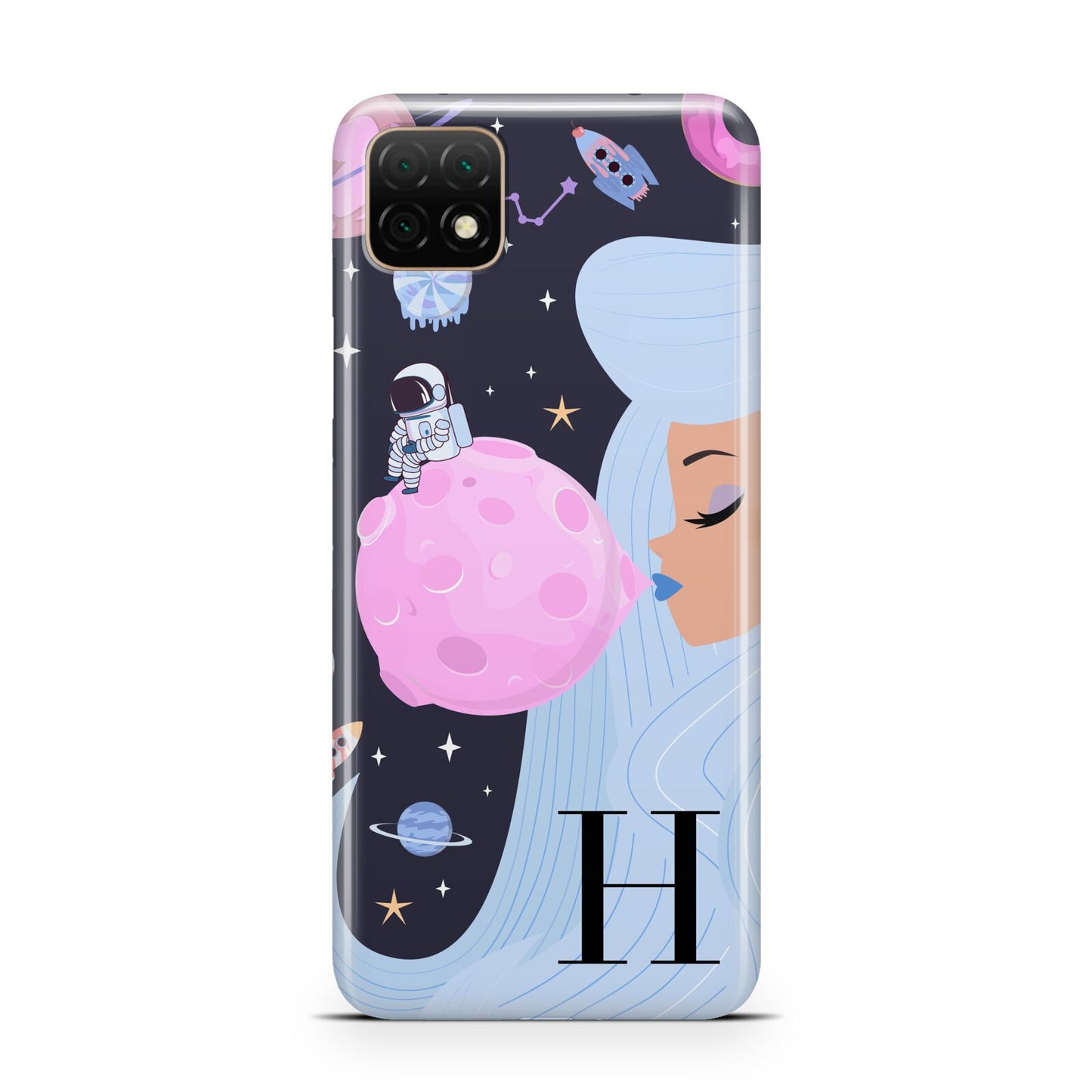Ethereal Goddess in Space with Initial Huawei Enjoy 20 Phone Case