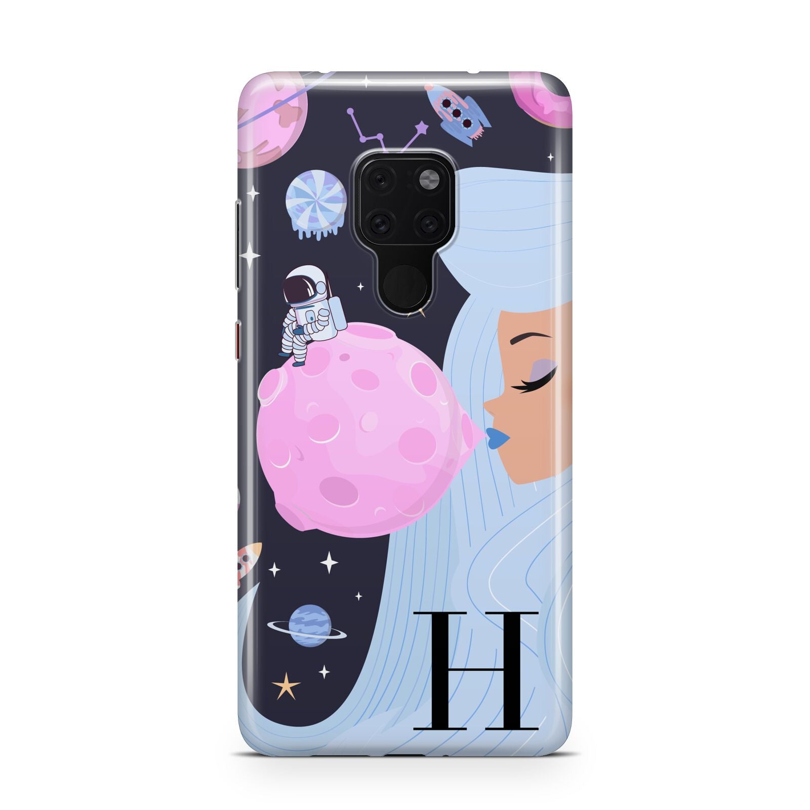 Ethereal Goddess in Space with Initial Huawei Mate 20 Phone Case