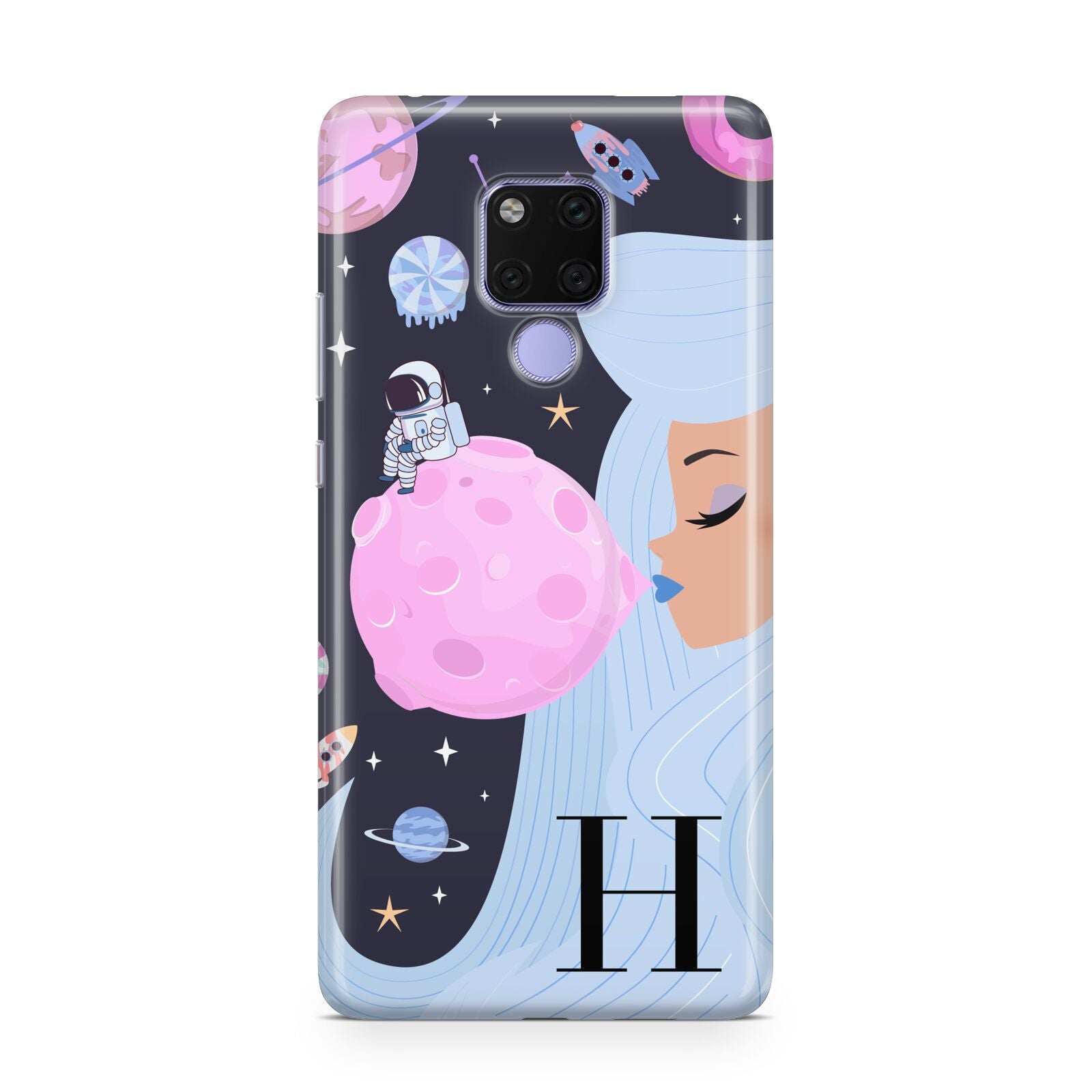 Ethereal Goddess in Space with Initial Huawei Mate 20X Phone Case
