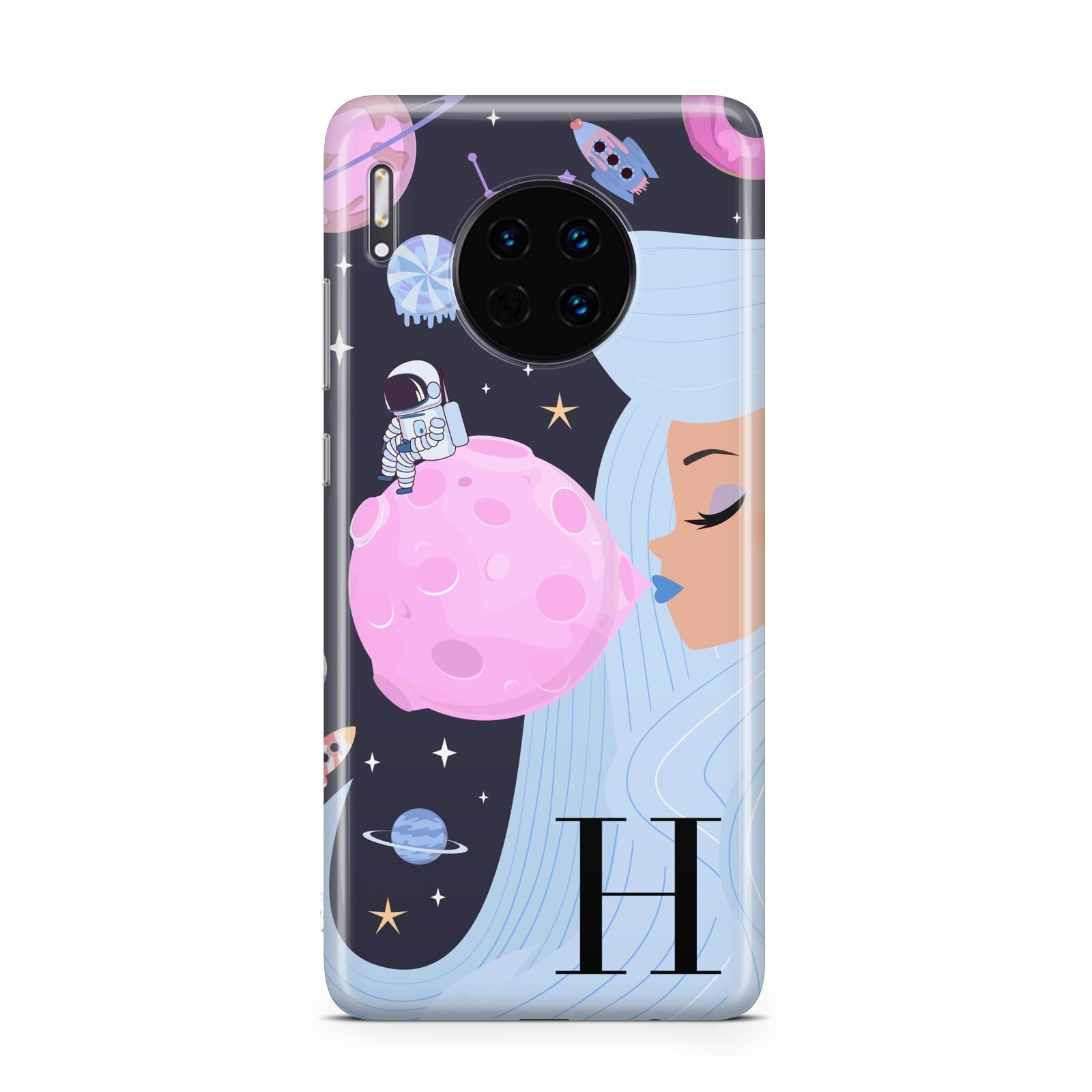 Ethereal Goddess in Space with Initial Huawei Mate 30