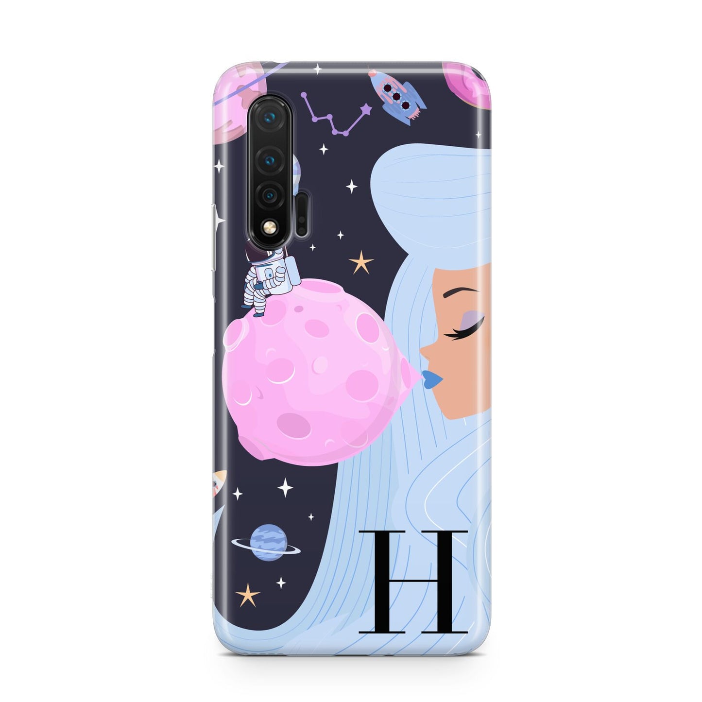 Ethereal Goddess in Space with Initial Huawei Nova 6 Phone Case