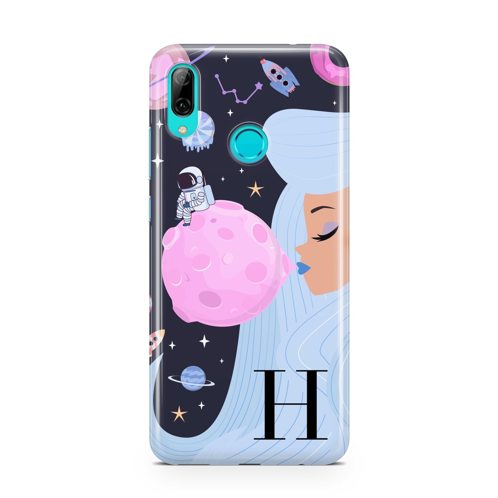 Ethereal Goddess in Space with Initial Huawei P Smart 2019 Case