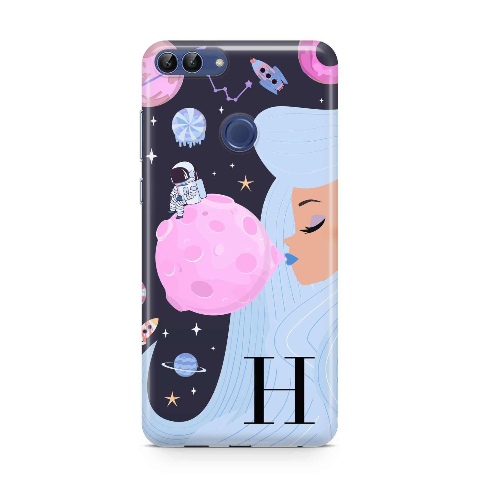 Ethereal Goddess in Space with Initial Huawei P Smart Case