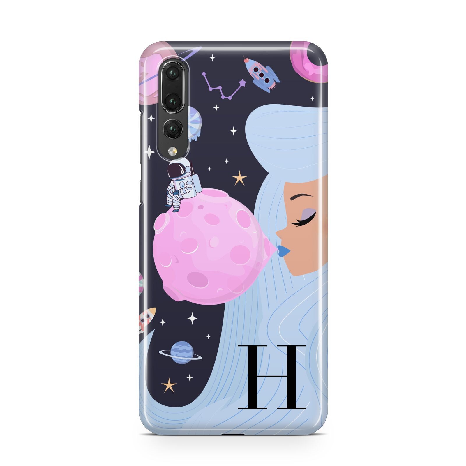 Ethereal Goddess in Space with Initial Huawei P20 Pro Phone Case