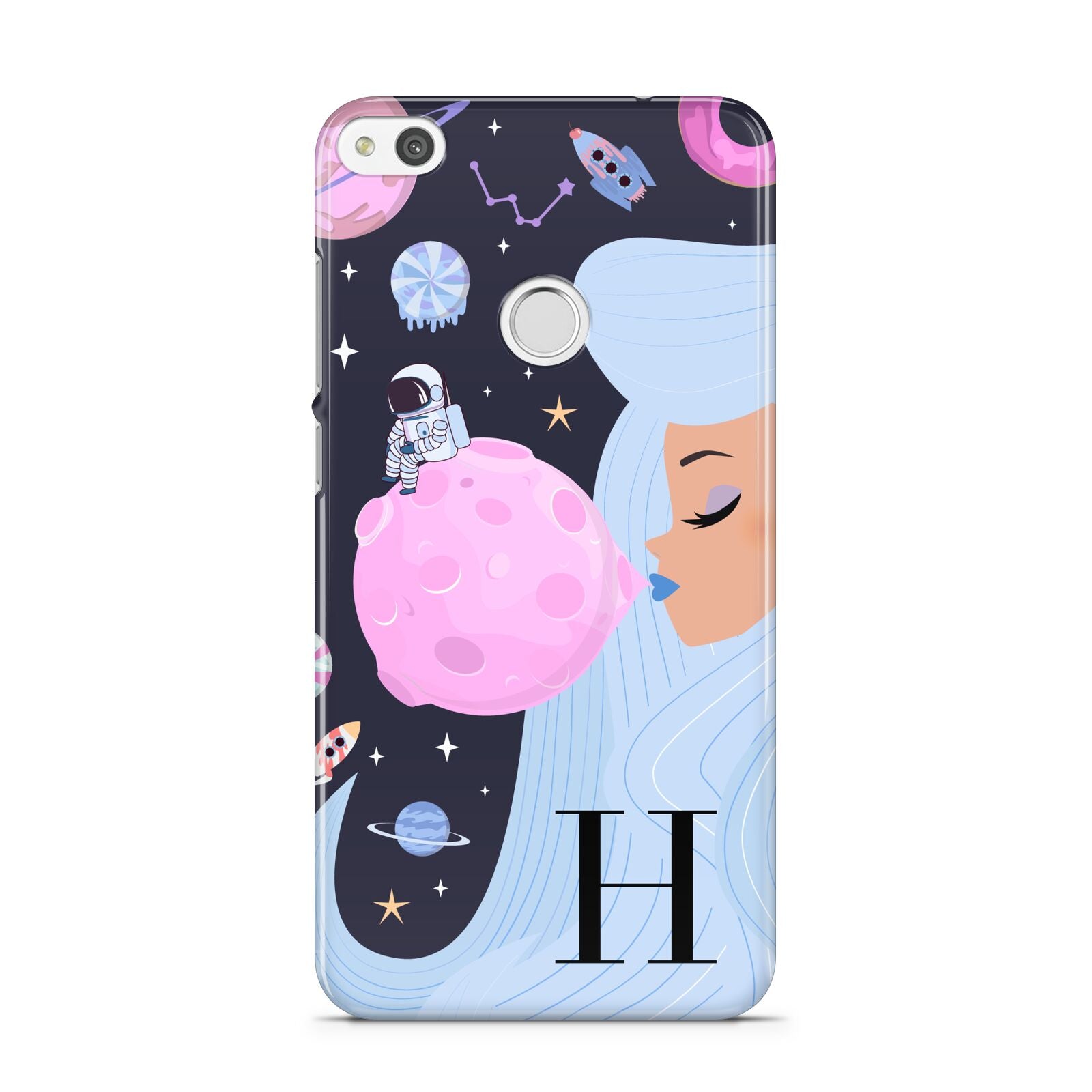 Ethereal Goddess in Space with Initial Huawei P8 Lite Case