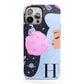 Ethereal Goddess in Space with Initial iPhone 13 Pro Max Full Wrap 3D Tough Case