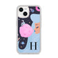 Ethereal Goddess in Space with Initial iPhone 14 Clear Tough Case Starlight