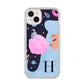 Ethereal Goddess in Space with Initial iPhone 14 Plus Clear Tough Case Starlight
