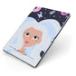 Ethereal Space Goddess with Name Apple iPad Case on Grey iPad Side View