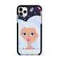 Ethereal Space Goddess with Name Apple iPhone 11 Pro Max in Silver with Black Impact Case