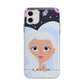 Ethereal Space Goddess with Name Apple iPhone 11 in White with Bumper Case