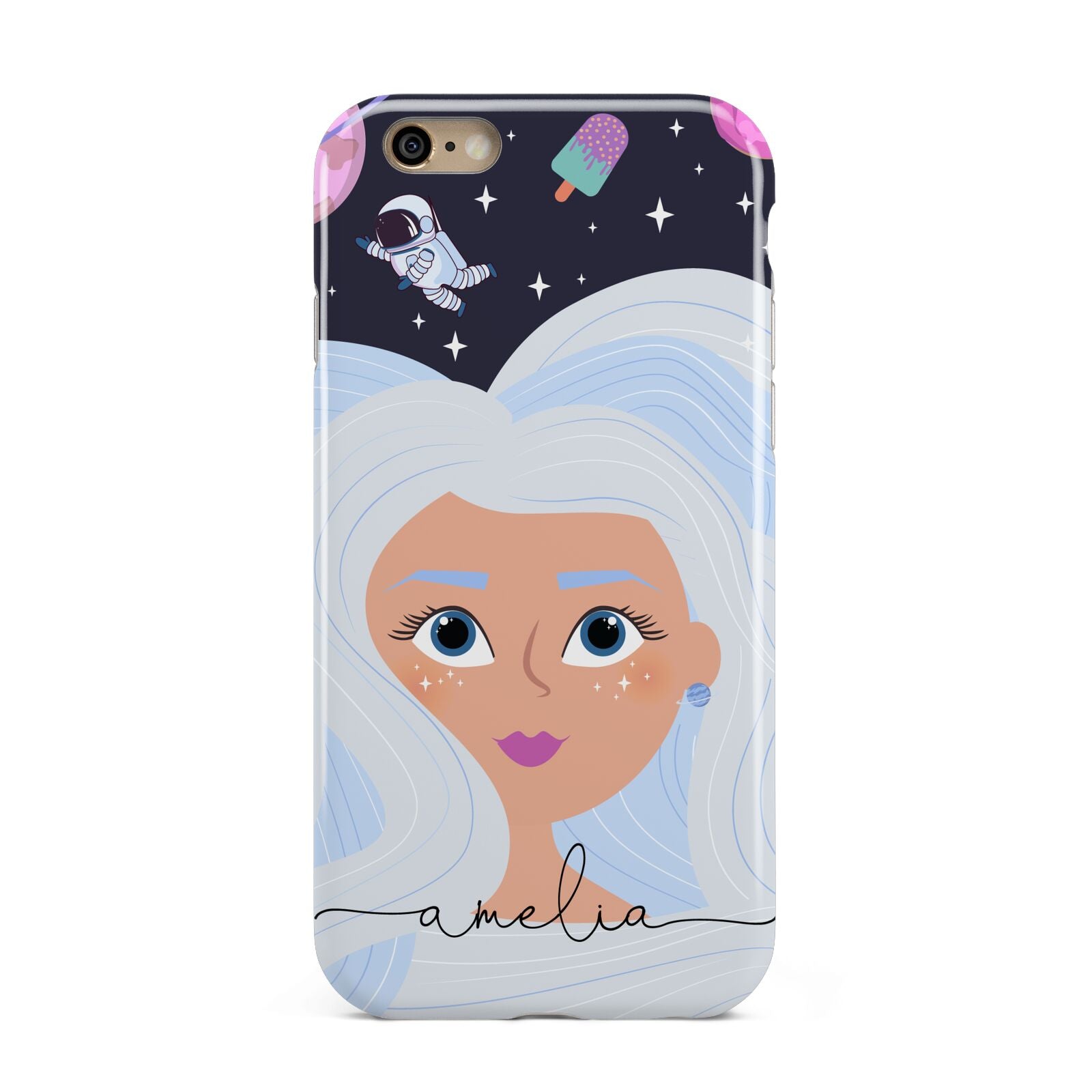 Ethereal Space Goddess with Name Apple iPhone 6 3D Tough Case