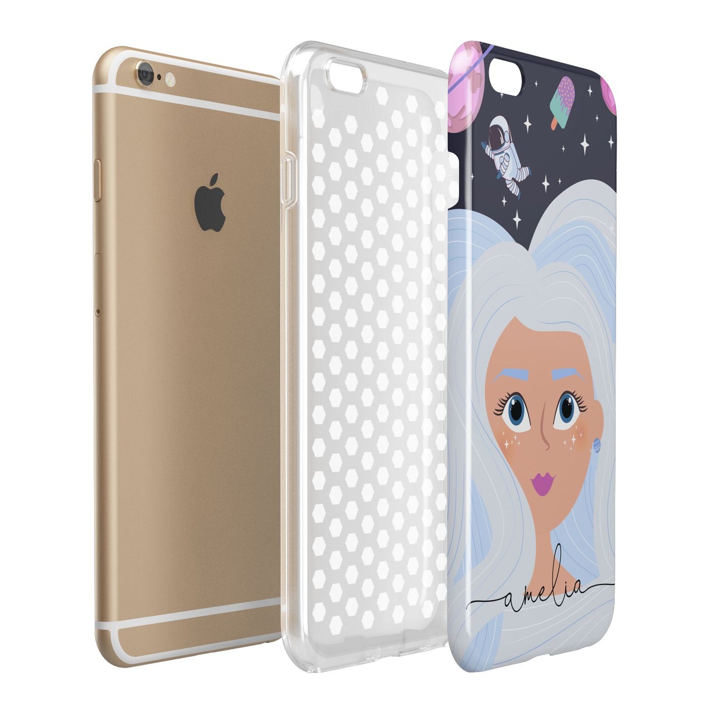 Ethereal Space Goddess with Name Apple iPhone 6 Plus 3D Tough Case Expand Detail Image