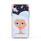 Ethereal Space Goddess with Name Apple iPhone XR Impact Case Pink Edge on Silver Phone