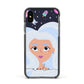 Ethereal Space Goddess with Name Apple iPhone Xs Impact Case Black Edge on Black Phone