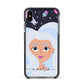 Ethereal Space Goddess with Name Apple iPhone Xs Max Impact Case Black Edge on Black Phone