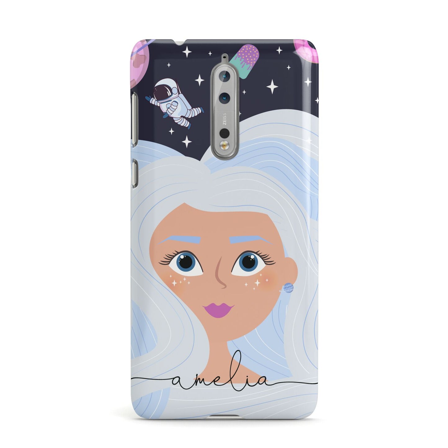 Ethereal Space Goddess with Name Nokia Case