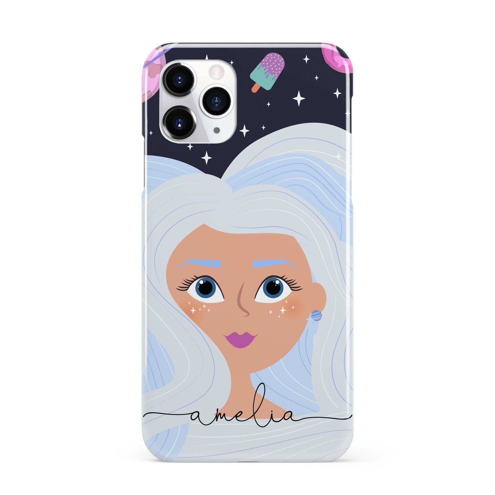 Ethereal Space Goddess with Name iPhone 11 Pro 3D Snap Case