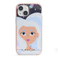 Ethereal Space Goddess with Name iPhone 13 Mini TPU Impact Case with Pink Edges