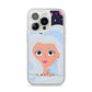 Ethereal Space Goddess with Name iPhone 14 Pro Clear Tough Case Silver