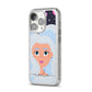 Ethereal Space Goddess with Name iPhone 14 Pro Glitter Tough Case Silver Angled Image