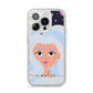 Ethereal Space Goddess with Name iPhone 14 Pro Glitter Tough Case Silver