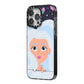 Ethereal Space Goddess with Name iPhone 14 Pro Max Black Impact Case Side Angle on Silver phone