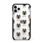 Eurasier Icon with Name Apple iPhone 11 Pro in Silver with Black Impact Case