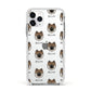 Eurasier Icon with Name Apple iPhone 11 Pro in Silver with White Impact Case