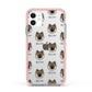 Eurasier Icon with Name Apple iPhone 11 in White with Pink Impact Case