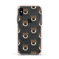 Eurasier Icon with Name Apple iPhone Xs Impact Case Pink Edge on Black Phone