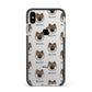 Eurasier Icon with Name Apple iPhone Xs Max Impact Case Black Edge on Silver Phone